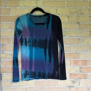 Marc Aurel Multicolor Mesh Long Sleeve Top